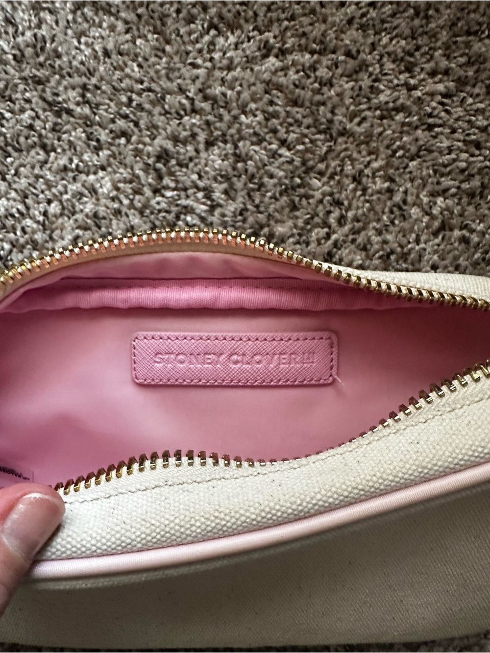 Stoney Clover Lane Canvas Pink Pouch